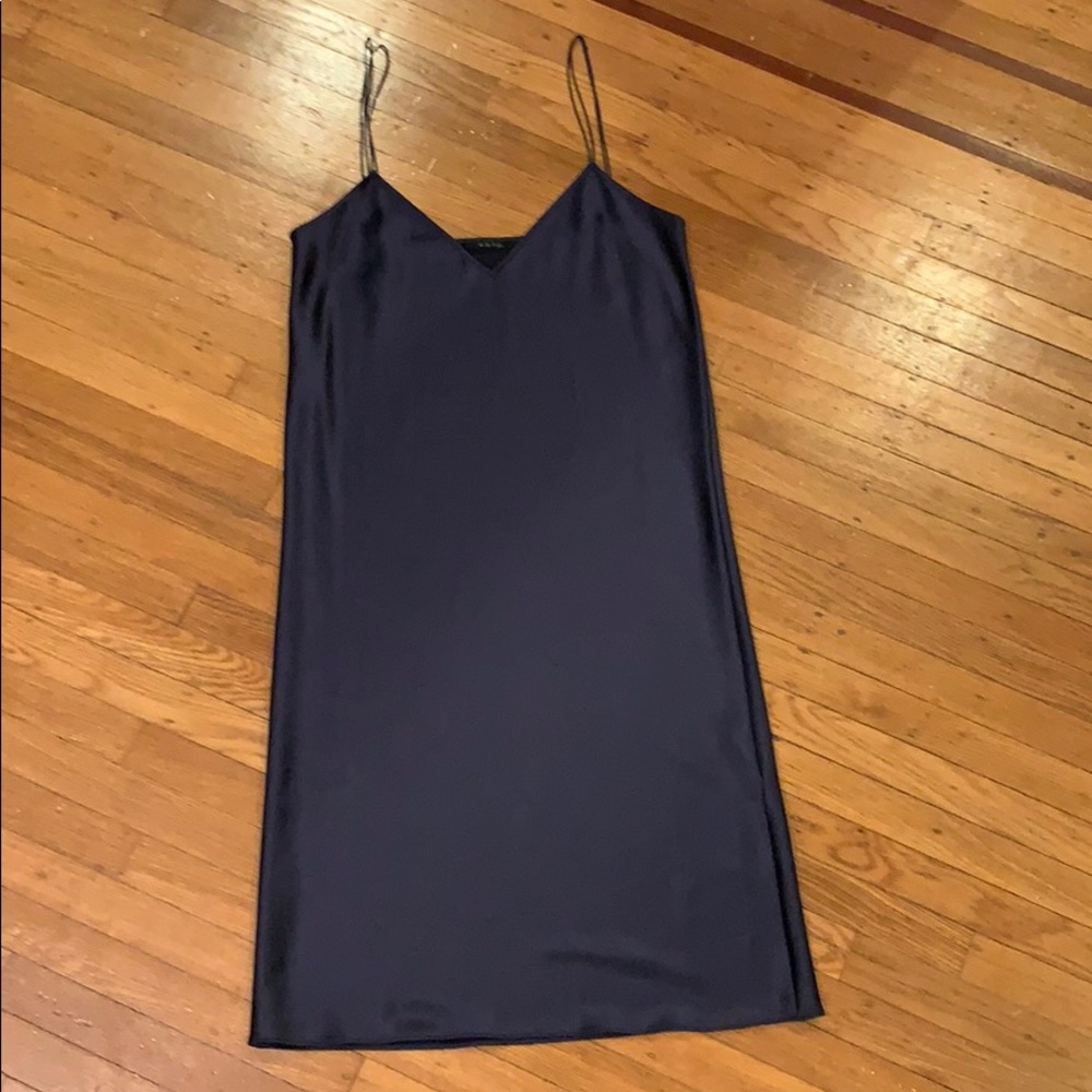 silk slip dress by aotc